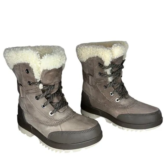NWOB Sorel Tivoli IV Parc Taupe Snow Boots Lamb Fur Waterproof Insulated Size 7