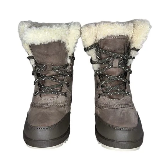 NWOB Sorel Tivoli IV Parc Taupe Snow Boots Lamb Fur Waterproof Insulated Size 7