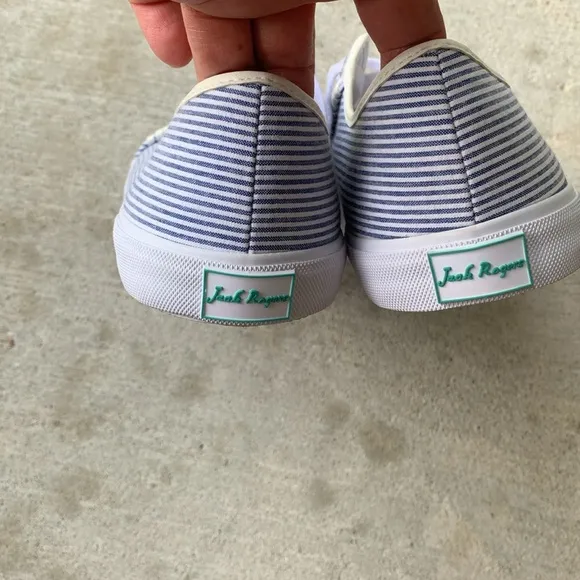 NWOT Jack Rogers Blue and White Canvas tennis shoes, sneakers