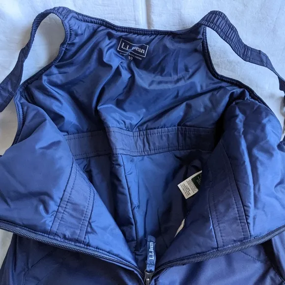 NWOT L.L.Bean boys cold buster snow bibs size 10