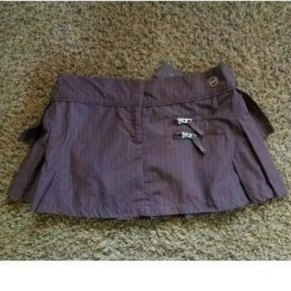 NWT Adidas Stella McCartney Pleated Tennis Skirt w ZIPPER Brown S Small