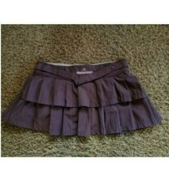 NWT Adidas Stella McCartney Pleated Tennis Skirt w ZIPPER Brown S Small
