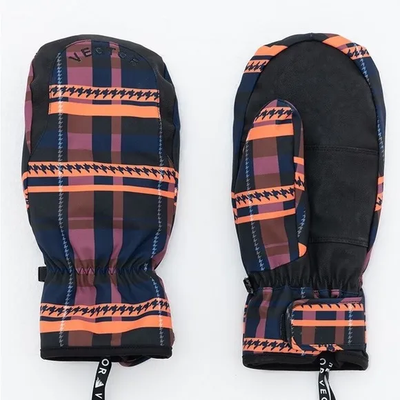 NWT crackling fire plaid BIB - black waterproof ski snowboard insulated overalls