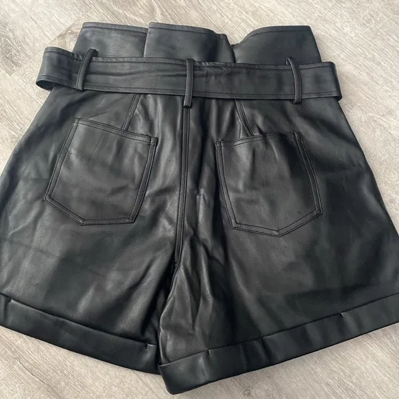 NWT Elan Stephanie Faux Leather Shorts
