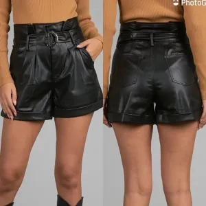 NWT Elan Stephanie Faux Leather Shorts