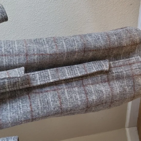 NWT Express Wool-Blend Plaid Longline Shacket SZXS