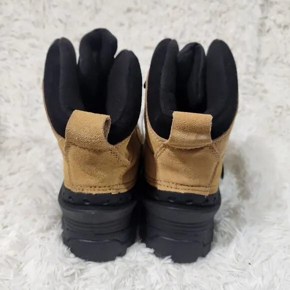 NWT Falls Creek Mens Size 10 Blizzard Tan Winter Boots W/ Black Rubber Shell &amp; L