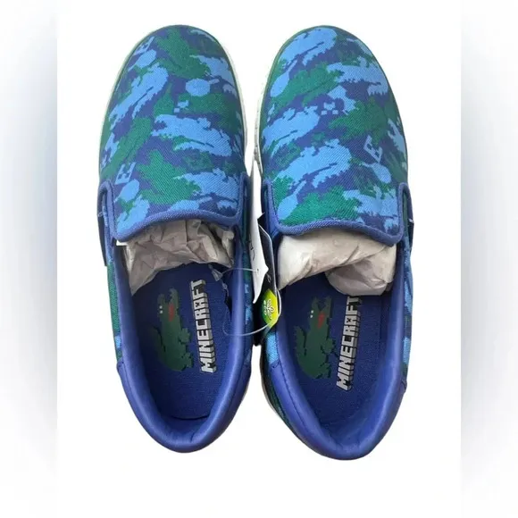 NWT Lacoste x Minecraft Canvas Slip On Shoes size c12