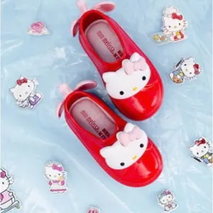 NWT MINI MELISSA Mini Be   Hello Kitty Toddler Sneakers In Red Size 6T