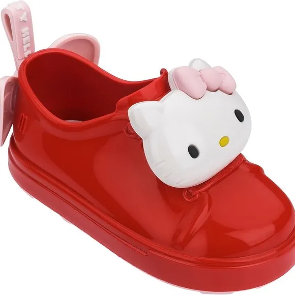 NWT MINI MELISSA Mini Be   Hello Kitty Toddler Sneakers In Red Size 6T