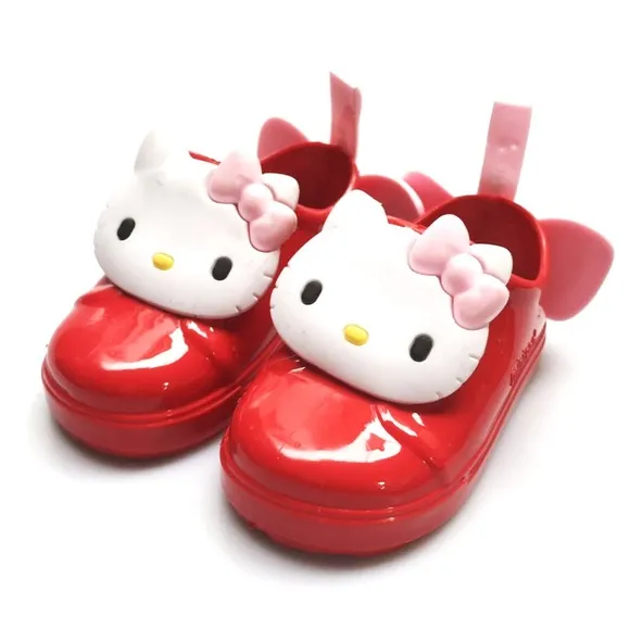 NWT MINI MELISSA Mini Be   Hello Kitty Toddler Sneakers In Red Size 6T