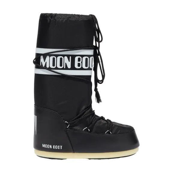 NWT MOON BOOT Icon Black Nylon Boots. Size 39/41