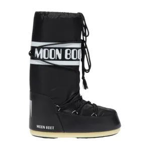 NWT MOON BOOT Icon Black Nylon Boots. Size 39/41