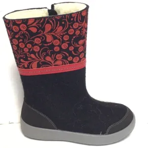 NWT Organic Wool European Girls Purple Boots SU-PER WARM Size 31