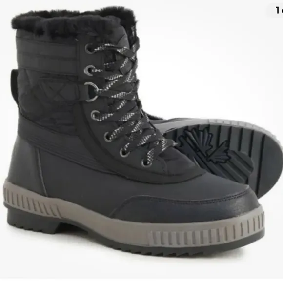 NWT Pajar Karley Snow Boots Womens 37 US 6-6.5 Black Insulated Winter Waterproof