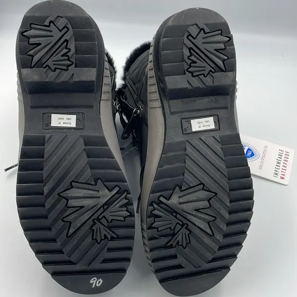 NWT Pajar Karley Snow Boots Womens 37 US 6-6.5 Black Insulated Winter Waterproof