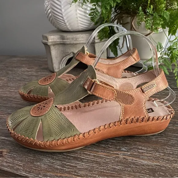 NWT PIKOLINOS Puerto Vallarta, the icon of Pikolinos Women’s 38 CACTUS-BRANDY