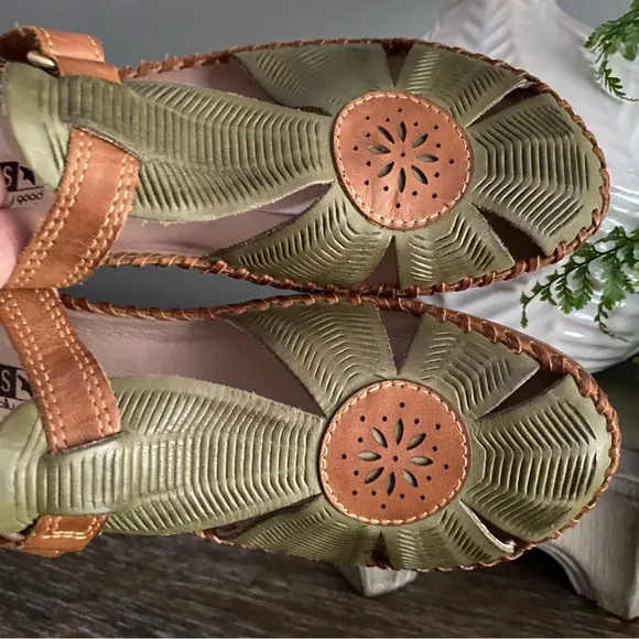 NWT PIKOLINOS Puerto Vallarta, the icon of Pikolinos Women’s 38 CACTUS-BRANDY