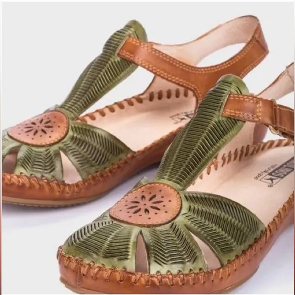 NWT PIKOLINOS Puerto Vallarta, the icon of Pikolinos Women’s 38 CACTUS-BRANDY