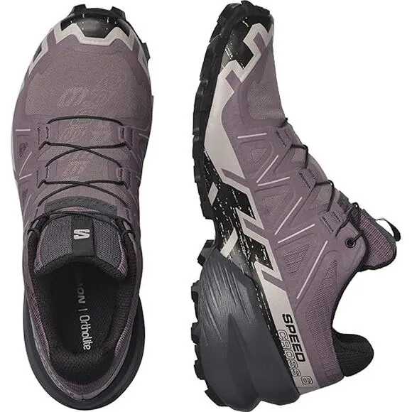 NWT  Salomon Women Trail Running Shoes - Moonscape/Black, Size 9.5