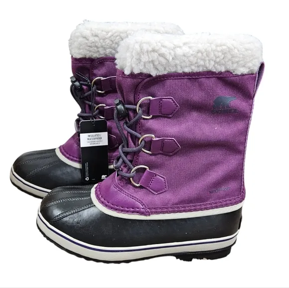 NWT Sorel Pac Nylon Youth Waterproof Boots Size 3 Youth