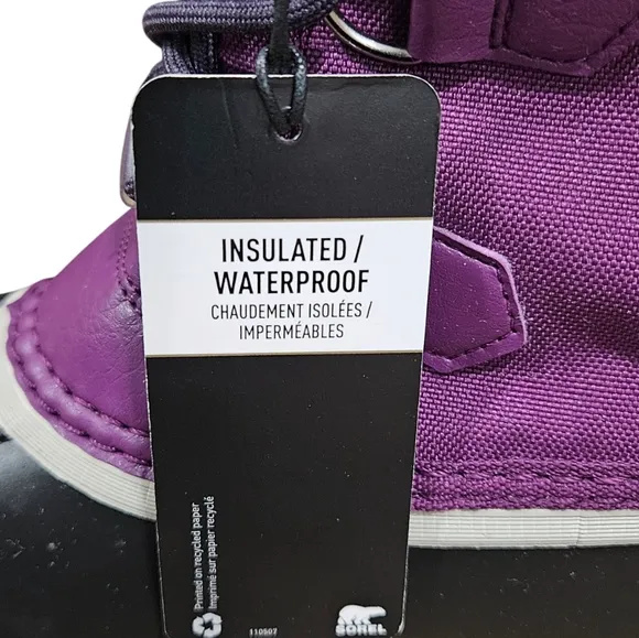 NWT Sorel Pac Nylon Youth Waterproof Boots Size 3 Youth