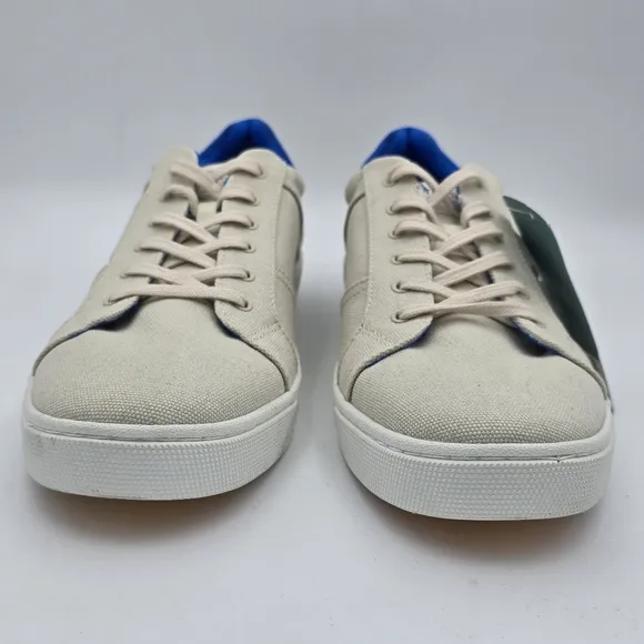 NWT TOMS Men's Leandro Brich/Admiral Blue Canvas/Pig Nubuck Lace-up Sneakers, 12