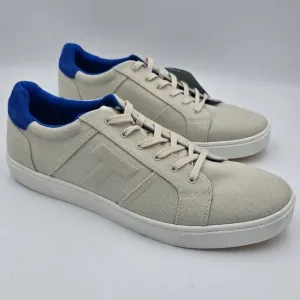 NWT TOMS Men's Leandro Brich/Admiral Blue Canvas/Pig Nubuck Lace-up Sneakers, 12
