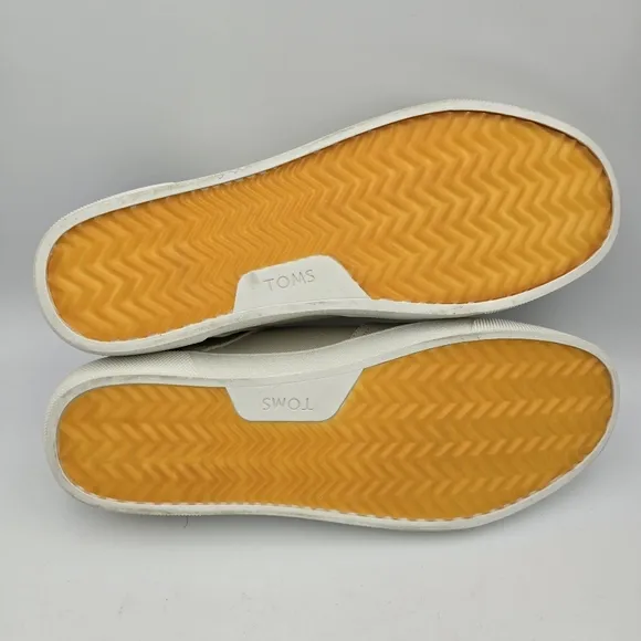 NWT TOMS Men's Leandro Brich/Admiral Blue Canvas/Pig Nubuck Lace-up Sneakers, 12