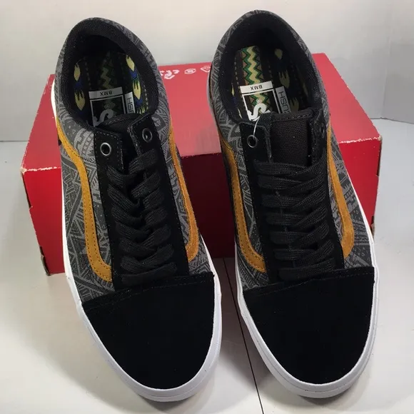 NWT Vans BMX Old Skool Skateboard Shoes Black/Golden Brown Men’s 8 Women’s 9.5