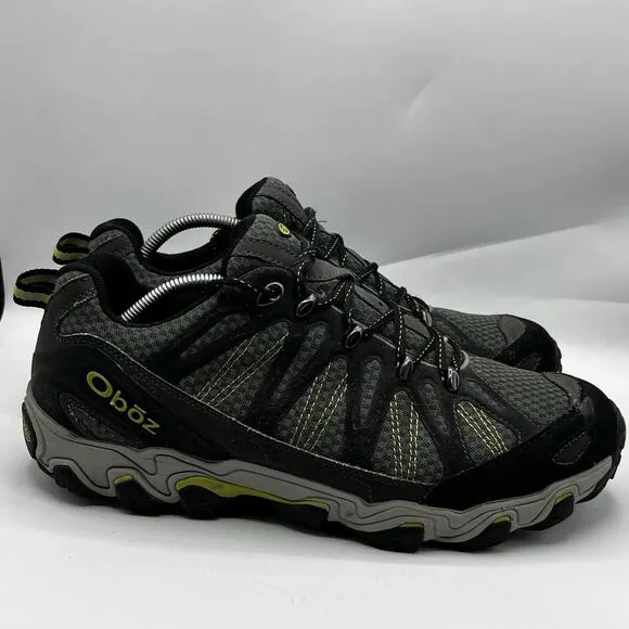 Oboz Traverse Low Mens Size 13 Gray/Green Hiking Trail Sneakers Shoes
