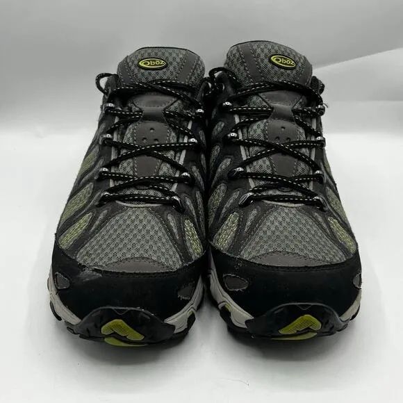 Oboz Traverse Low Mens Size 13 Gray/Green Hiking Trail Sneakers Shoes
