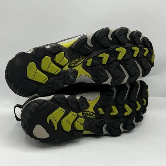 Oboz Traverse Low Mens Size 13 Gray/Green Hiking Trail Sneakers Shoes