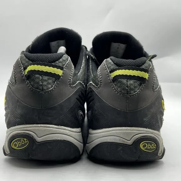 Oboz Traverse Low Mens Size 13 Gray/Green Hiking Trail Sneakers Shoes