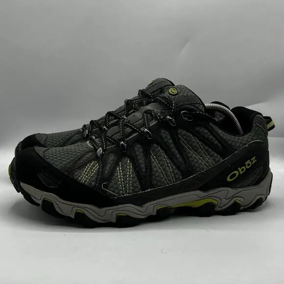 Oboz Traverse Low Mens Size 13 Gray/Green Hiking Trail Sneakers Shoes