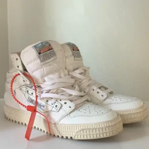 Off-White White High-Top Sneakers Deconstructed Design