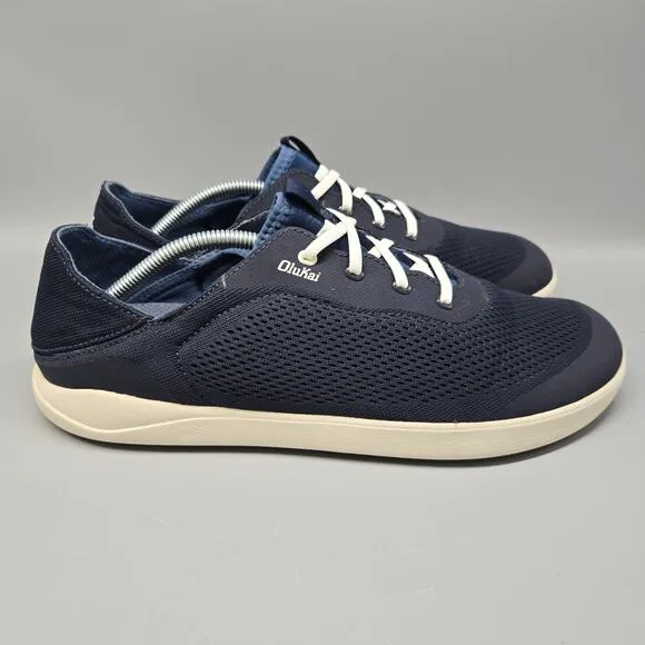 Olukai Moku Pae Men’s Boat Shoes Men’s Sz 12 Blue Quick-Drying Lace Up Sneakers