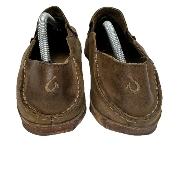 OluKai Moloa Men's Nubuck Slip On Loafers Shoes Size 11 Brown Comfort