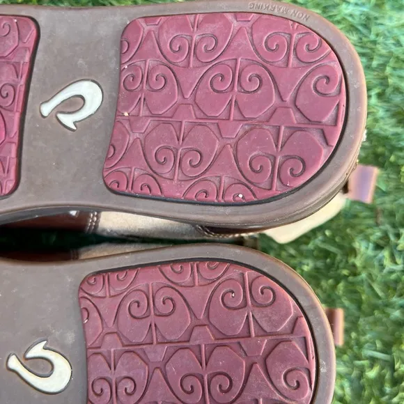 Olukai Pehuea Hulu Sherling Lined Leather Slip On Ankle Boots