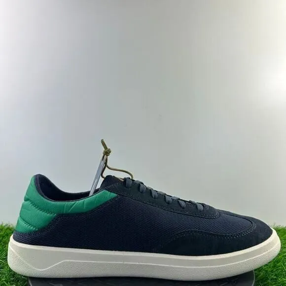 OluKai Punini Court Sneakers Men Size 10 Blue Green Leather Suede Shoes NEW