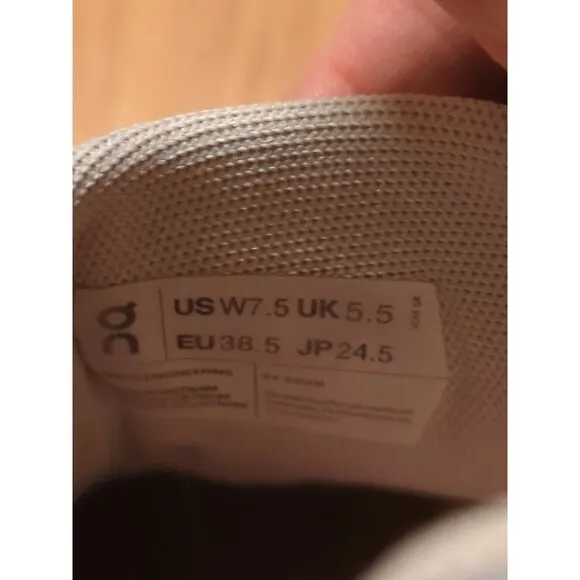 On Cloud Cloudsurfer Womens 7.5 Gray Orange White Running Shoes Athletic Sneaker