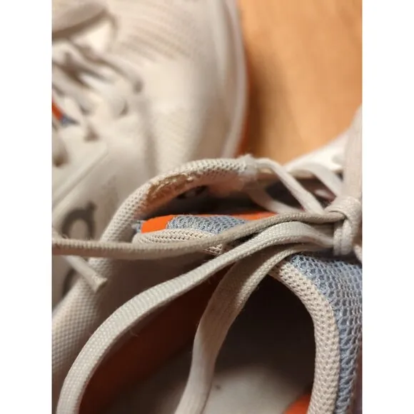 On Cloud Cloudsurfer Womens 7.5 Gray Orange White Running Shoes Athletic Sneaker