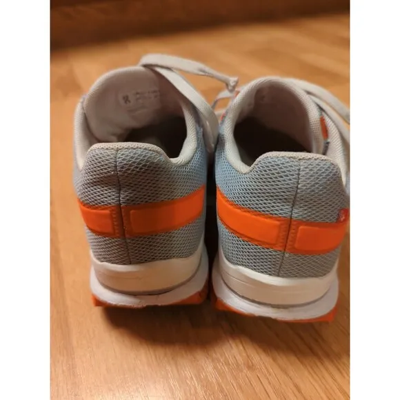 On Cloud Cloudsurfer Womens 7.5 Gray Orange White Running Shoes Athletic Sneaker