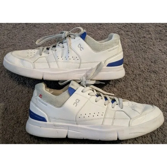 On Cloud Running The Roger Advantage White Indigo Shoes 48.98509 Men's 10.5