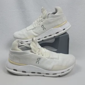 On Cloudnova Running Shoes Mens Size 10.5 Undyed White Training Sneakers Low Top