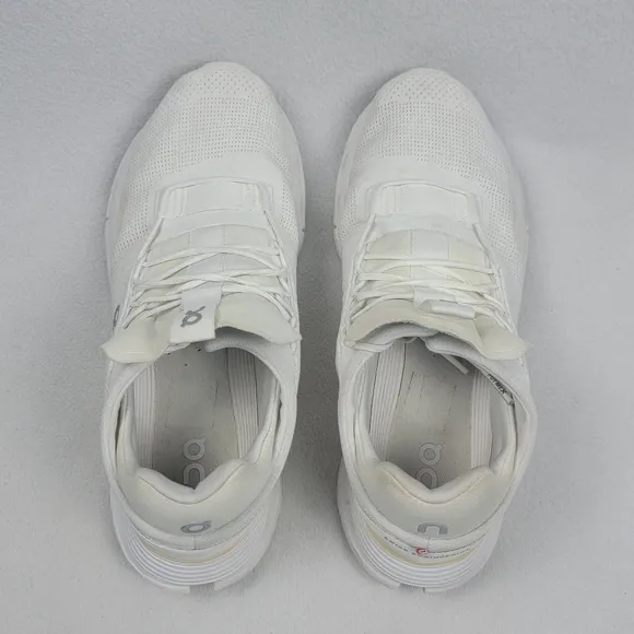 On Cloudnova Running Shoes Mens Size 10.5 Undyed White Training Sneakers Low Top