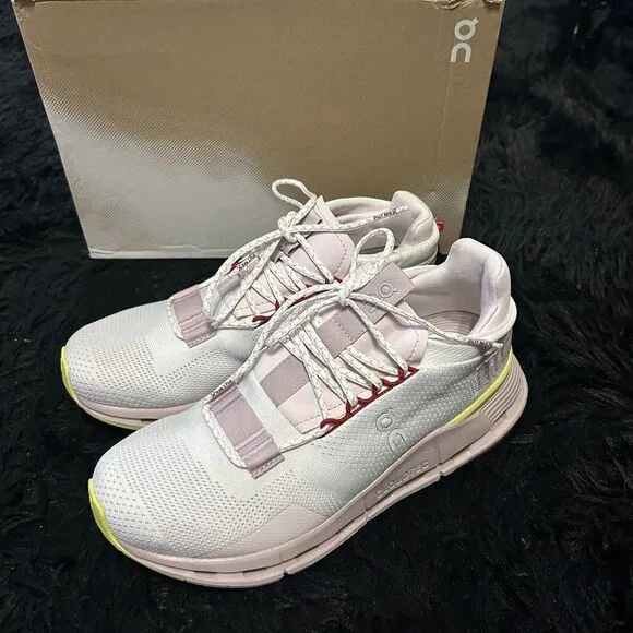 ON CLOUDNOVA undyed white fade athletic training running lace up shoes sz7.5 new