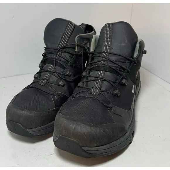 ON Shoes Mens 10 Cloudtrax Waterproof Hiking Black Eclipse outdoor utility walk