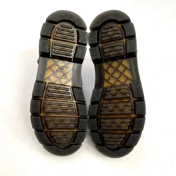 Original DR. MARTENS Combs Tech Gunmetal Grey Quilted Padded Boots W5 M 4