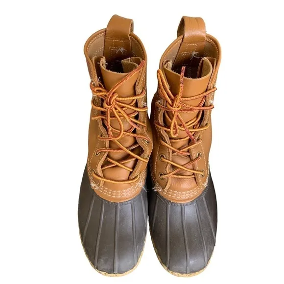 Original LL Bean Boots Women's Leather Waterproof Duck Boot Handmade USA 6M